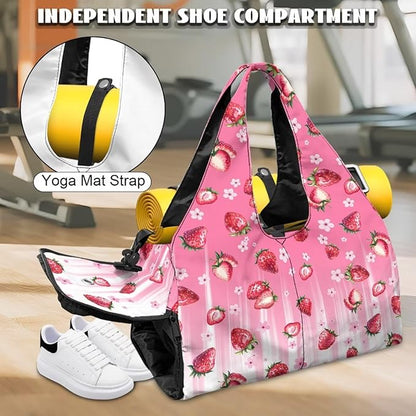 Yoga Mat Bag for Women Men Large Carryall Tote with Adjustable Shoulder Strap for Gym Yoga Travel Pilates Office