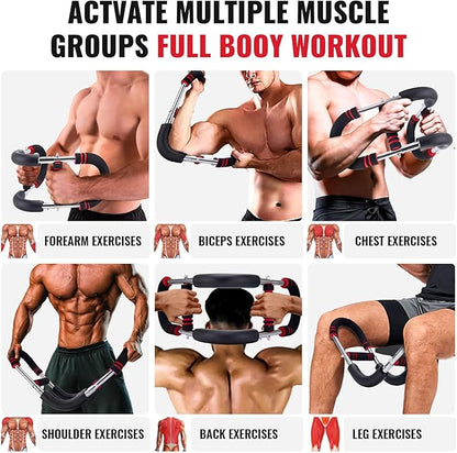 Twister Arm Trainer,Adjustable Chest Arm Workout Equipment,Chest Exerciser for Men,Arm Trainer for Men,Chest Clip Muscle Trainer,Portable Arm Exercise Equipment,Upper Body Workout Equipment