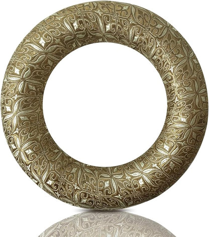 Singing Bowl Cushion for Tibetan Singing Bowls, Handmade Silk Brocade Round Cushion Pillow for Sound Healing and Crystal Sound Bowls Accessories(Brown,6.7 Inch)
