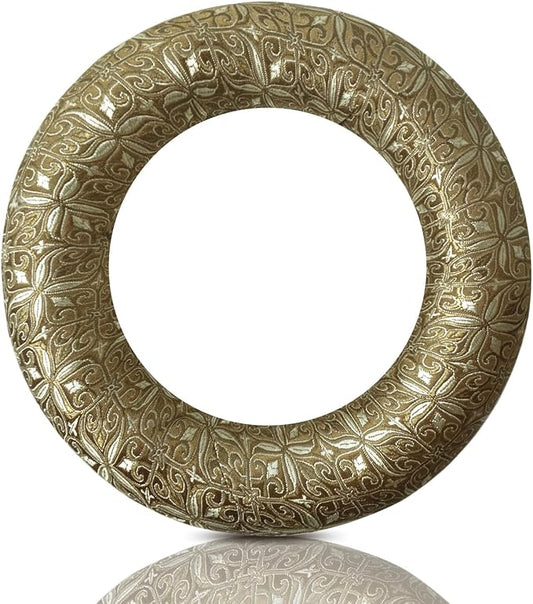 Singing Bowl Cushion for Tibetan Singing Bowls, Handmade Silk Brocade Round Cushion Pillow for Sound Healing and Crystal Sound Bowls Accessories(Brown,6.7 Inch)
