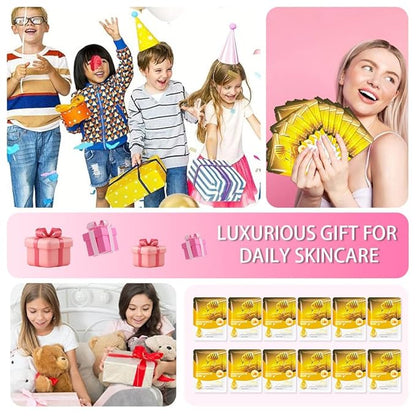 Kaely 12 Pack Honey Face Masks for Kids, Kids Face Mask Spa Day Kit Supplies, Spa Party Favors for Teens Girls Night, Sheet Facial Mask Skincare Gifts Set, Hydrating Soothe for All Skin Types, 05