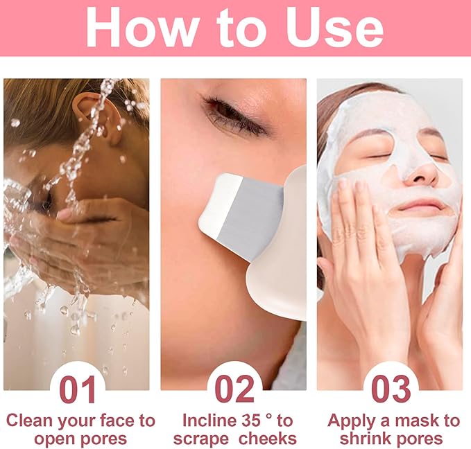 Manual Face Spatula, Metal Facial Scraper with Silicone Lid for Men & Women, Reusable Face Scrubber for Dry Oily Skin- Beige