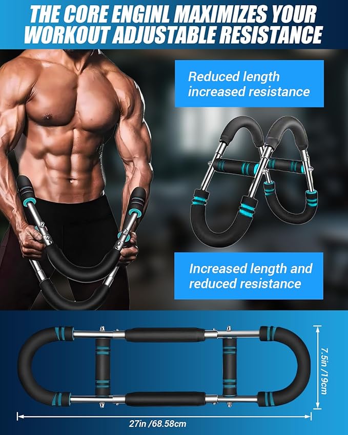 Twister Arm Trainer, Twister Arm Exerciser,Chest,Arms, Shoulders and Forearms Muscle Training Fitness Equipment, 66-110lb Adjustable Chest Workout Equipment, Portable Home Gym Fitness Equipment