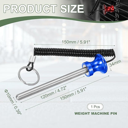 Weight Stack Pin, Weight Gym Pin Strength Training Equipment Replacement with Pull Rope for Home Gym Club