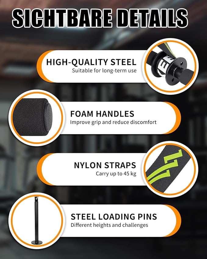 Hikeen Forearm Wrist Roller Trainer Arm Wrestling Training Belt Kit, Arm Strength Training Fitness Equipment Forearm Wrist Straps for Muscle Strength Training at Home, in The Gym or Outdoors