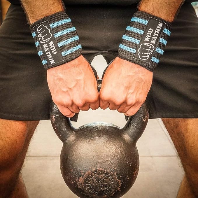 WOD Nation Wrist Wraps for Weightlifting & Strength Training – Professional Gym Straps w/Thumb Loop for Men & Women