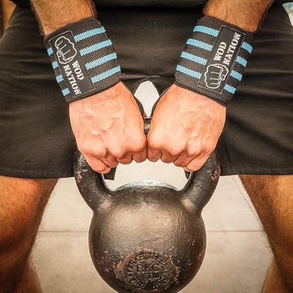WOD Nation Wrist Wraps for Weightlifting & Strength Training – Professional Gym Straps w/Thumb Loop for Men & Women