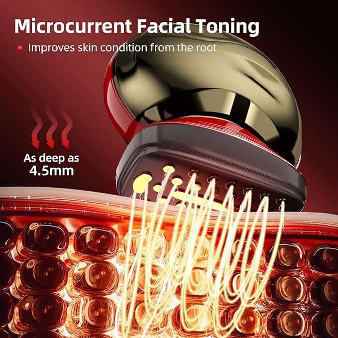 Face Massager with Light Therapy for Face, 3-in-1 Skin Tightening Device for Wrinkles, Home Use Face Lifting Device