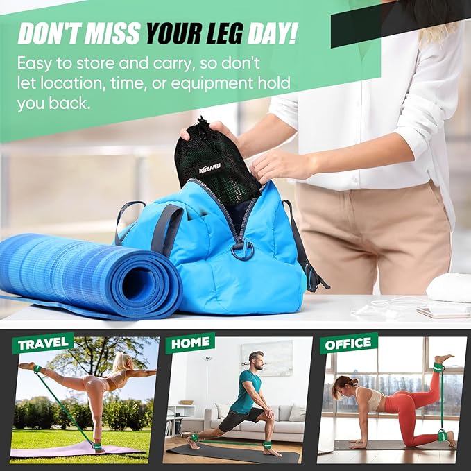 Ankle Resistance Bands with Cuffs, Ankle Weights Bands for Working Out, Women Leg and Glutes Workout Equipment, Exercise Bands for Kickbacks, Butt and Booty Trainer, Home Gym Fitness Equipment