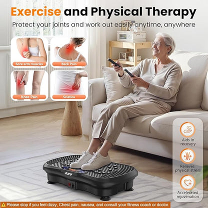 AXV Vibration Plate Fitness Platform Exercise Machine Vibrating Shaking Full Body Shaker Workout Vibrate Stand Shake Board Sport Gym for Weight Loss Fat Burner for Women Men