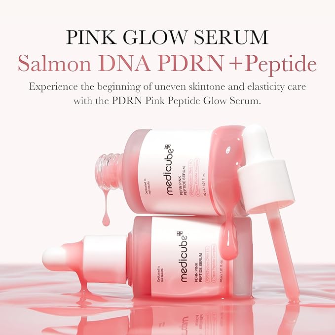 medicube Intensive Moisture & Skin Plumping Set: Salmon DNA PDRN Pink Peptide Serum and Salmon DNA PDRN Pink One Day Serum