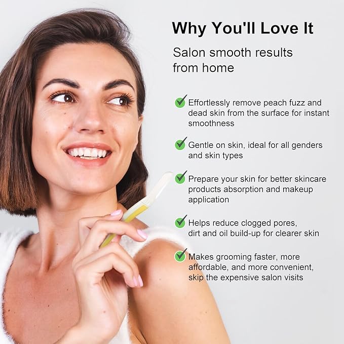 Face Razors for Women, Dermaplane Razor for Women Face, Eyebrow Razor, Dermaplaning Tool, Skin Safe Microblades, Peach Fuzz Remover (12ct, Solar Veil)