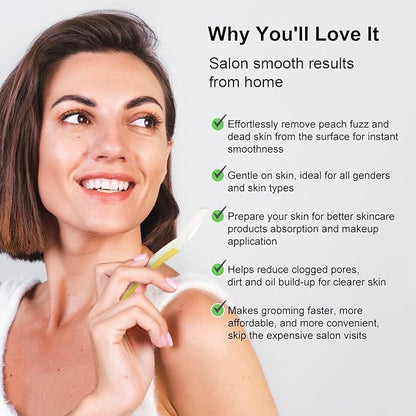 Face Razors for Women, Dermaplane Razor for Women Face, Eyebrow Razor, Dermaplaning Tool, Skin Safe Microblades, Peach Fuzz Remover (12ct, Solar Veil)