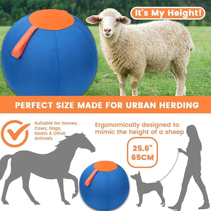Aimery Horse Herding Ball - 25" Cover with Straps, Australian Shepherd, Cattle Dogs, Collie & Herding Dog, Giant Jolly Ball for Play