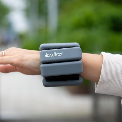 Weighted Bangles – Adjustable Ankle and Wrist Weights for Women & Men – Set of Ankle Weights 2 lbs (1 lb Each Wrist Weight) | Weighted Arm Bands for Pilates, Yoga, Running & Walking