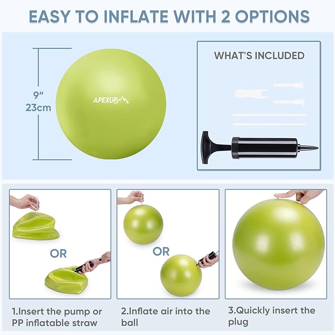 APEXUP Yoga Ball Exercise Ball Anti Slip Heavy Duty for Fitness, Balance & Core Workout