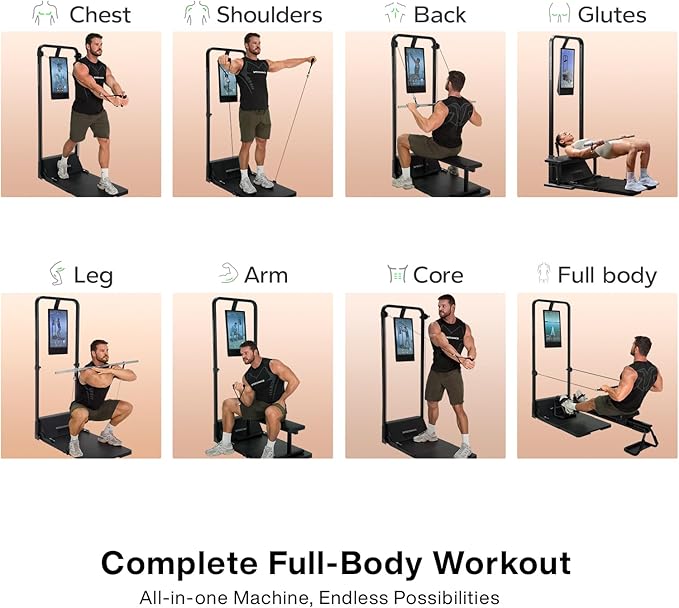 Speediance Home Gym, Smart AI-Powered Multi-Functional Smith Machine for Full Body Strength Training, All-in-one Gym Equipment, Digital Weight System, Workout Station, Squat Rack, Gym Monster 2