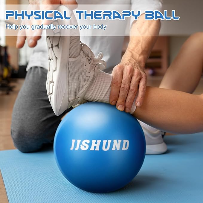 Pilates Ball, 9 Inch Small Exercise Mini Soft Workout Yoga Ball with Exercise Guide, for Home Gym Yoga, Pilates, Core Training, Workout, Balance, Stability