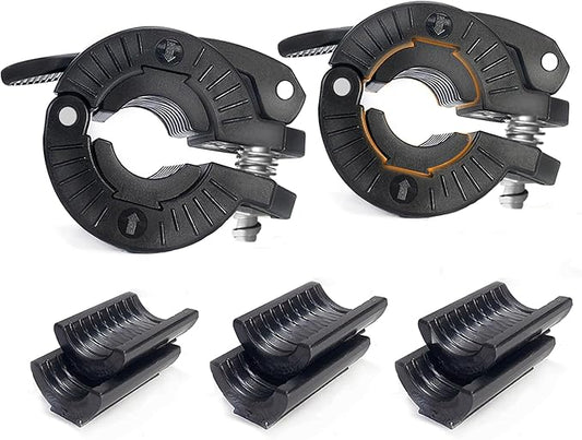 Barbell Clamps 1 Inch - 2 PCS Adjustable Barbell Clips Quick Release Locking Weight Clips Olympic Barbell Collars (Black 0.98-1.18inch)