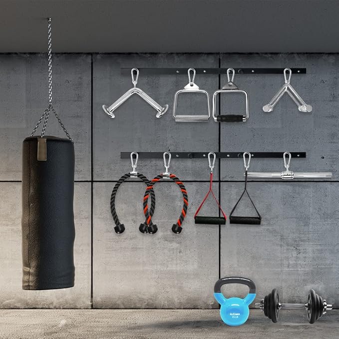 A2ZCARE Cable Machine Accessories for Weight Lifting, LAT Pull Down Attachment, Cable Attachments for Gym