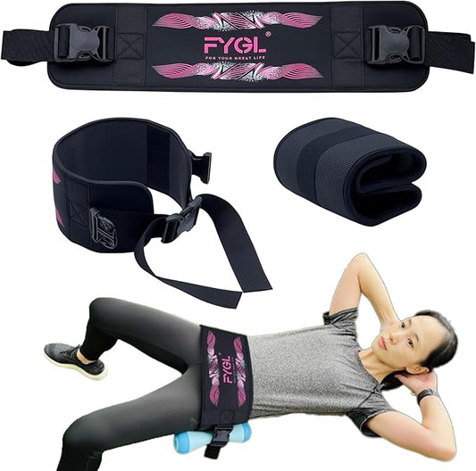 Hip-Thrust-Belt, Foldable Design, Slip-Resistant Padding, Supports 300 lbs, Ideal for Glutes Training with Dumbbells, Kettlebells & Plates, Great for Gym & Home Hip Thrust Workouts