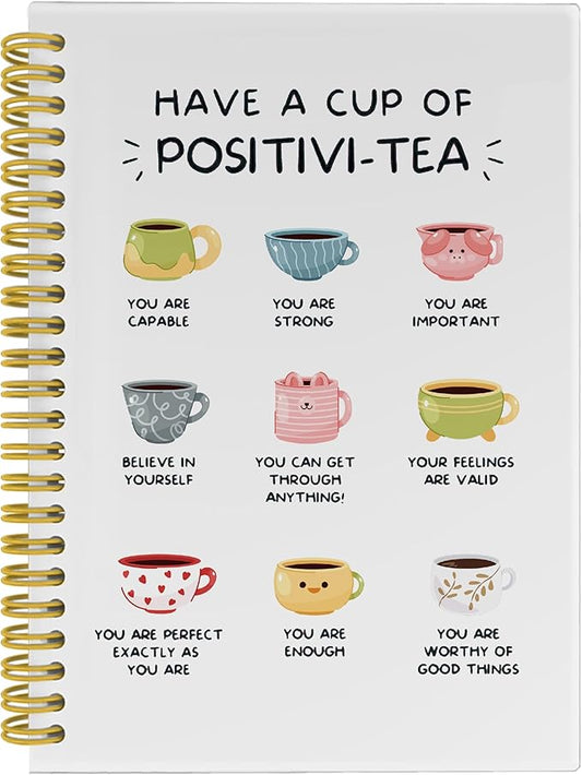Funny Positive Affirmations Mental Health Journal, Mental Health Gifts, Therapy Journal Notebook for Mental Health, Mental Health Journal for Women, Spiral Notebook 5.5x8.3 with 164 Pages