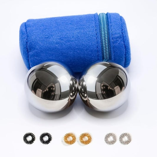 1.5-inch Stainless Steel Chiming Baoding Balls – Hand Exercise & Meditation Tools for Stress Relief, Office or Home Use (1.5inch)