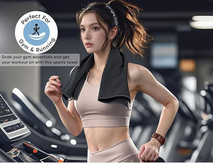 Microfiber Gym Towels 3 Pack, Quick-Drying Yoga Towels for Sport, Workout Equipment, Home and Gym, 16 Inches x 27.5 Inches