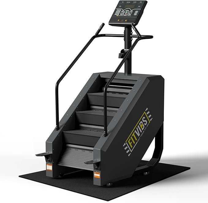 Fitvids Stair Stepper Machine, Commercial Grade Stair Climber with 15 Resistance Levels, Continuous Stair Stepping Machine for Cardio and Lower Body Workouts, LED Screen, Exercise Machine for Home Gym