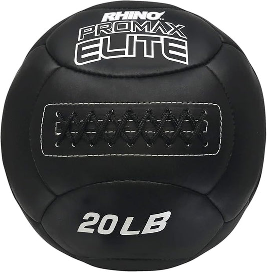 Champion Sports Rhino Promax Elite Slam Ball – Soft Shell, Non-Slip Grip, Multiple Weights Available, 14” Diameter, for Weightlifting, Plyometrics, Cross Training & Home Gym Fitness