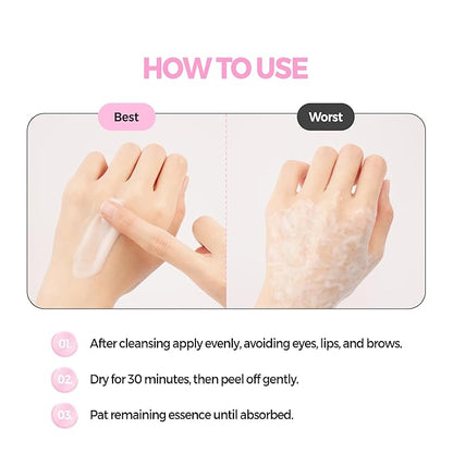 KLAVUU Actress Backstage Glow Peel Off Face Mask (2.4 fl.oz/70ml) - Radiance Boost, Deep Hydration for Women Peeling and Exfoliating for Silky Smooth, Even-Toned Glass Skin, Korean Skin Care for women