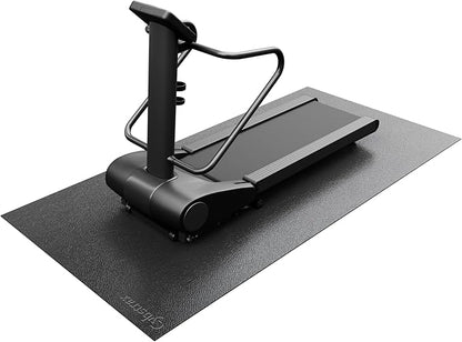 Treadmill Mat, Bike Trainer Mat for Stationary Spin Bike, 96" x 48" Non Slip Exercise Equipment Mat for Bike, Treadmill, Elliptical, Yoga - Workout Floor Protector for Carpet Or Hardwood