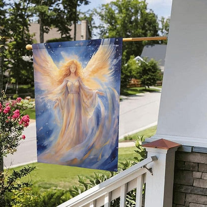 A Golden Angel Garden Flag 12x18 In Double Sided Yard Flags Lawn Sign Decor No Flagstand