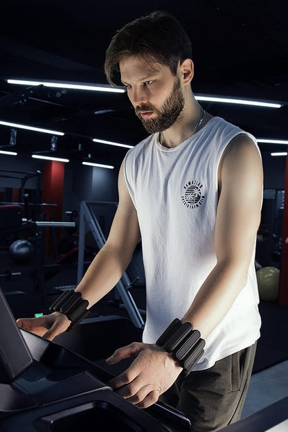 STONESAM Adjustable Wrist & Ankle Weight-Set of 2 (1lb), Wearable Wrist Bracelets for Yoga, Dance, Barre, Pilates, Exercises, Cardio, Aerobics, Walking