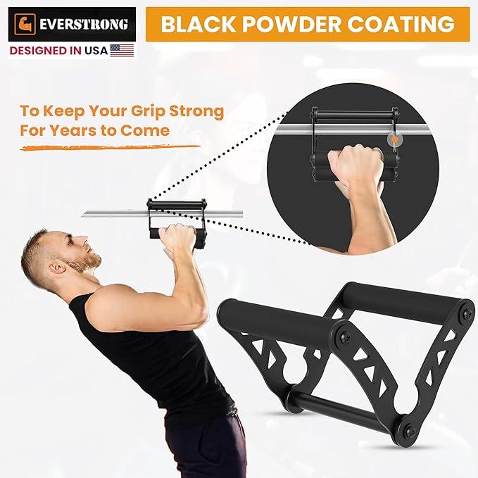 EVERSTRONG T Bar Row Attachment with V Bar Attachment Landmine Handle - 360 Swivel Landmine Attachment for Barbell for Full-Body Workout in Home Gym - Small Spaces - Deadlifts Squats Landmine Stand