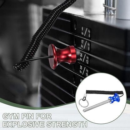 Weight Stack Pin, Weight Gym Pin Strength Training Equipment Replacement with Pull Rope for Home Gym Club