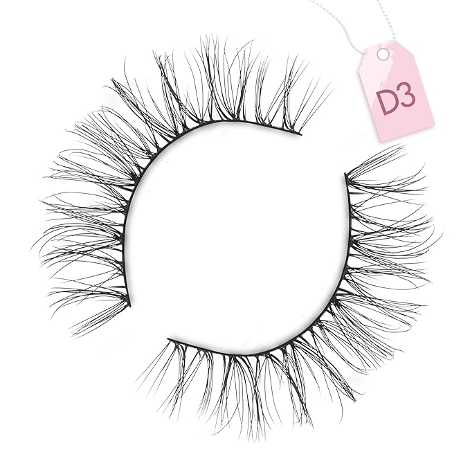 Eyelashes Natural Look Fake Eyelashes Natural Lashes Lightweight False Eyelashes Wispy Lashes 3D Faux Mink Eyelashes 7 Pairs D3