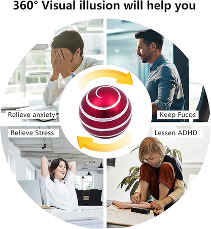Desk-Fidget-Toys for Kinetic-Toy: Cool-Gadgets Cool-Stuff for Kid Children Teen Adult, Spinning 180 Seconds, Stress Relief Toy for Optical-Illusion Gift for Office School Home Women Men Christmas