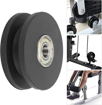Fitness Bearing Pulley, 10pcs Gym Pulley 50mm 2in Strength Training Pulley Nylon Exercise Strength Training Accessory for Home Gym Attachments