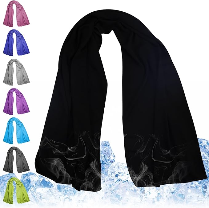 Cooling Towels 43.3" x 15.7" - Ice Towel, Sweat Towel, Cooling Towels for Neck & Face & Cooling Neck Wraps for Summer Heat - Neck Cooler for Quick Cool Down for Gym, Running, Golf, Yoga & Sports