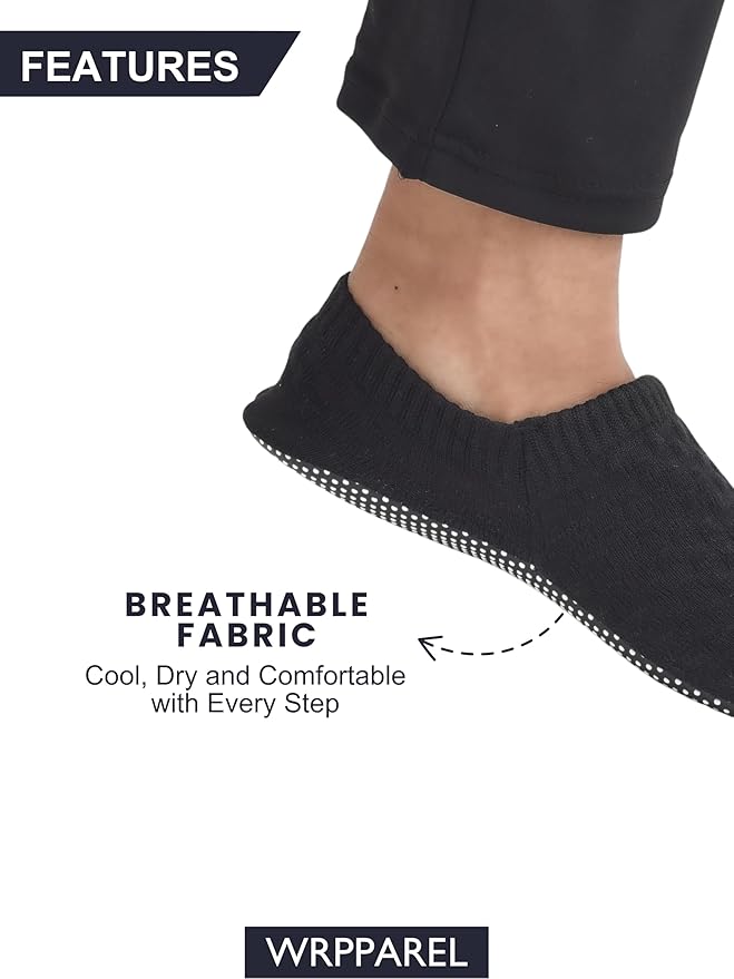 Anti Skid Non Slip Slipper Socks Men Grippy Socks Woman Yoga Pilates Barre Hospital Old Age | 2 Pairs, L/XL/XXL