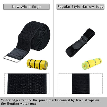 3 Pcs Floating Water Mat Straps, Pad Straps Reusable for Storing Storage Up to 18 Feet Long or Shorter, Floating Mat Accessories