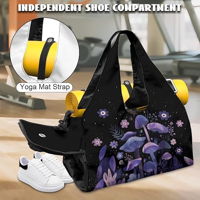 Yoga Mat Bag for Women Men Large Carryall Tote with Adjustable Shoulder Strap for Gym Yoga Travel Pilates Office