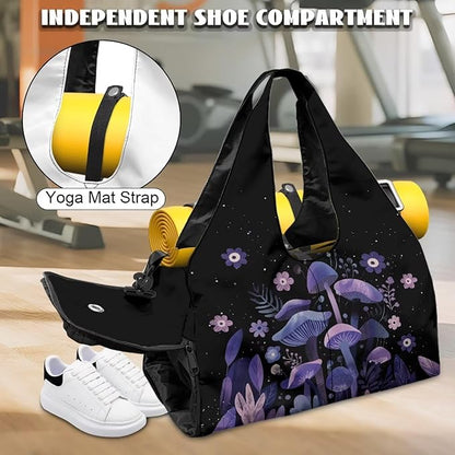 Yoga Mat Bag for Women Men Large Carryall Tote with Adjustable Shoulder Strap for Gym Yoga Travel Pilates Office