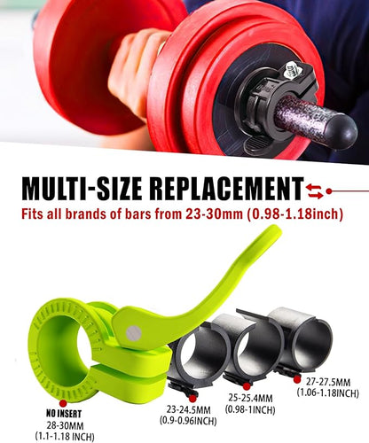 Mini Pro Barbell Clips 1 inch I Multi-Size Adjustable Barbell Collar I 1 inch Barbell ClampsIQuick Release Weight Clips Pair of Locking for Dumbbell Bar