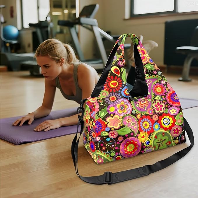 Yoga Mat Bag for Women Men Large Carryall Tote with Adjustable Shoulder Strap for Gym Yoga Travel Pilates Office