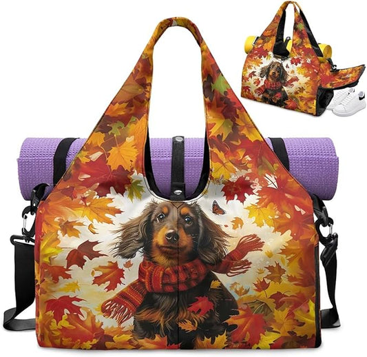 Yoga Mat Bag for Women Men Large Carryall Tote with Adjustable Shoulder Strap for Gym Yoga Travel Pilates Office