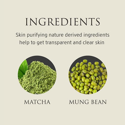 Whole Plant Daily Foam & Exfoliant (2.82 oz) – Matcha Facial Cleanser, Gentle Enzyme Foam, Suitable for Sensitive Skin, Korean Skincare, Rich Lather, Makeup Remover