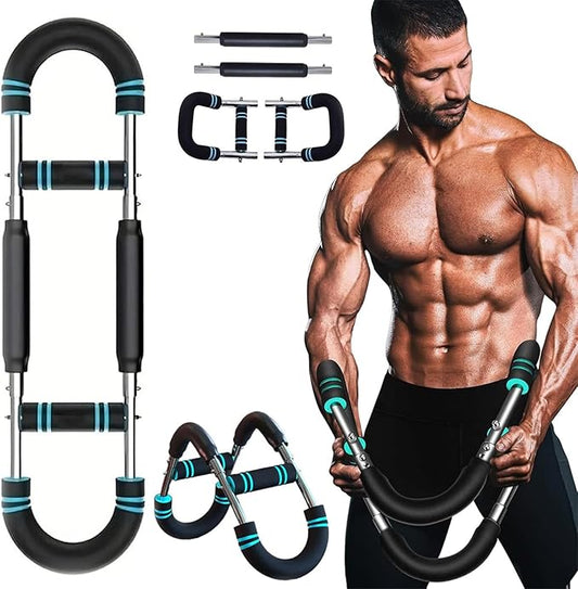 Mr Sculpt Gorilla Bar 40-100lb, 3-Speed Adjustment Chest Workout Device, Arm Trainer for Men, Chest Exerciser for Men, Arm Trainer, Strength at Home Fitness Equipment