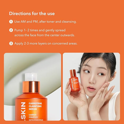 APRILSKIN Carrotene Clarifying Facial Serum | Vegan, Non-comedogenic | Blemish Clear, Dark Spot Corrector | Korea Skincare | Oily Skin, Sensitive Skin, Bumpy Skin | 1.25 fl.oz